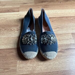 SHEIN Demin Embellished Espadrilles